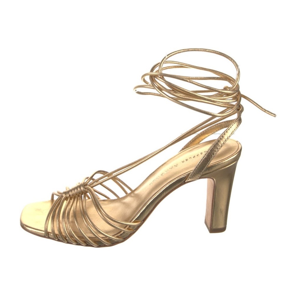Loeffler Randall Gold Wrap Heels